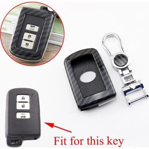 ABS Key Case Fit For Toyota Avalon Camry RAV4 Corolla Highlander Yaris Prius 2/3/4 Buttons Smart Key Fob Shell Case Bag Cover