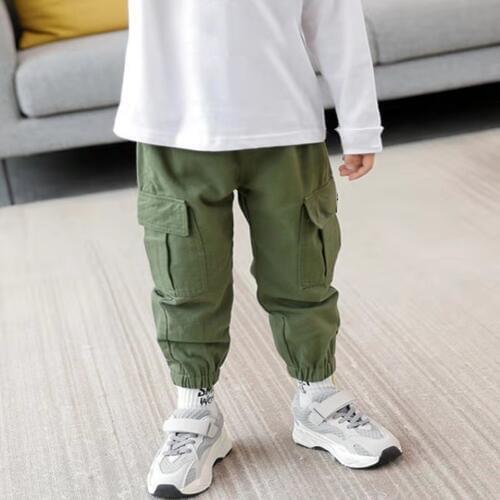 Green/Black/Khaki Color Casual Kids Cotton Boys Pants Spring Autumn Kids Long Trousers Casual Boys Trouser Children Clothing
