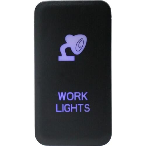 For Toyota Blue Double Light Switch Width Light Switch with LED Light with 200mm Line for Car Modification