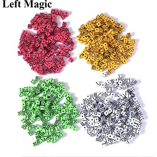 10 Pcs Mini Dice (Size: 8cm) Magic Tricks Red Yellow White Green Dice Magic Props Close Up Stage Accessary Mentalism Magician