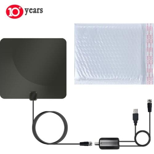 Freeview HD Indoor Digital Universal TV Antenna 4K DVB-T2 ATSC ISDB 80 Miles Radius HDTV Aerial With Signal Booster Amplifier
