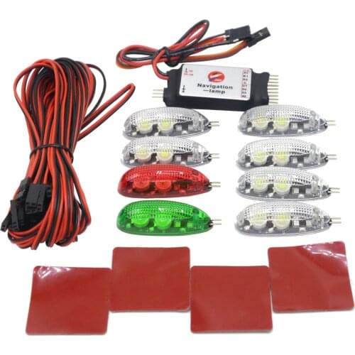 Simulation Navigation Light 2-3S Lipo 3V LED With Six Modes For Remote Control Su-27 Fighter Fixed-wing Aircraft Airplane Toys