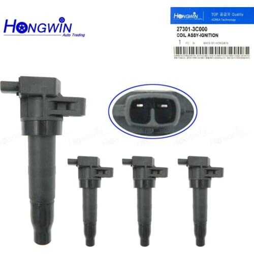 4Pcs 27301-3C000 Ignition Coil For Hyundai Azera Santa Fe Kia Sorento Cadenza K900 27301 3C000 273013C000 27301-3C010 UF546