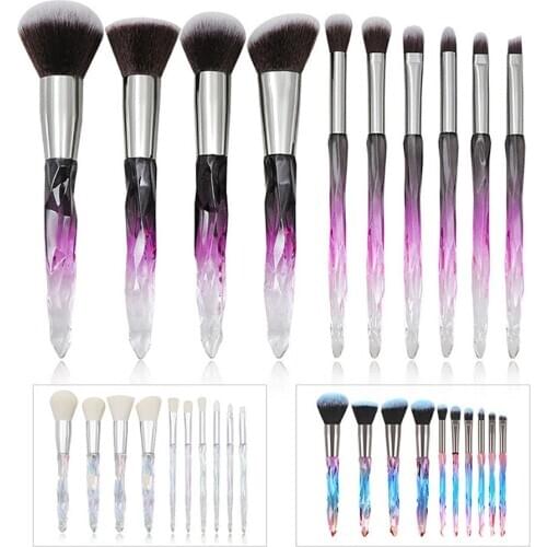 10ps/lot Diamond Crystal Makeup Brush Eye Shadow Blending Eyeliner Eyelash Eyebrow Make up Brushes Professional Eyeshadow Brush