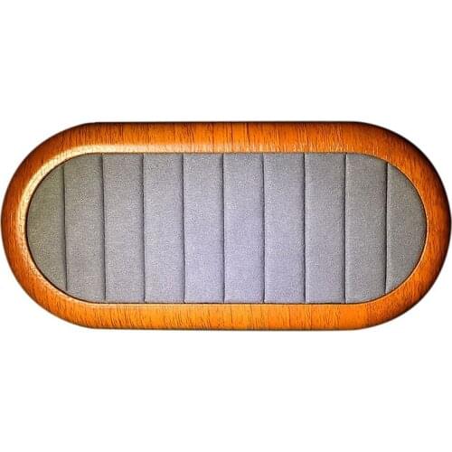 Ring Earrings Organizer Jewelry Display Tray Wood Velvet Mall Jewelry Show Tray Earrings Showcase Rings Holder