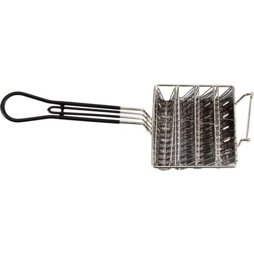 Taco Basket Holds 4 Shells Deep Fryer Taco Holder Basket Taco Fry Basket With Grip Handle Tortilla Crust V-Shaped Setting Tool
