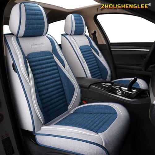ZHOUSHENGLEE FLAX car sear covers for volkswagen santana polo golf tiguan passat touran grand lavida bora sagitar caddy magota