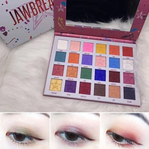 24 Colors Matte Pearlescent Waterproof Eye Shadow Pigment Eye Shadow Palette Lasting Eyeshadow Makeup Cosmetics TSLM1