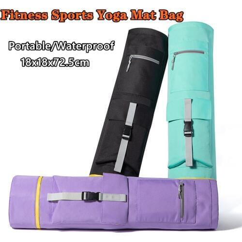 Cylinder Shape Yoga Mat Storage Bag Fishing Backpack with Handle and Zipper