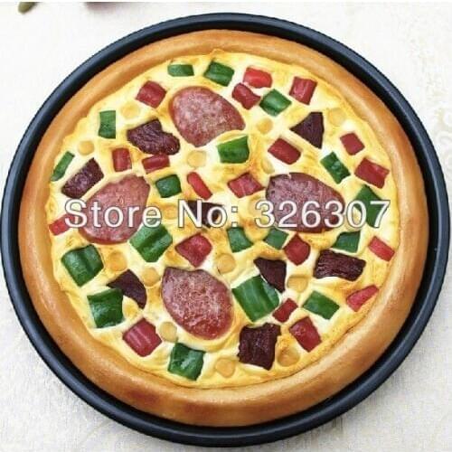 Pudding-pipe pizza food model simulation model of fake food dish sausage pizza vegetable
