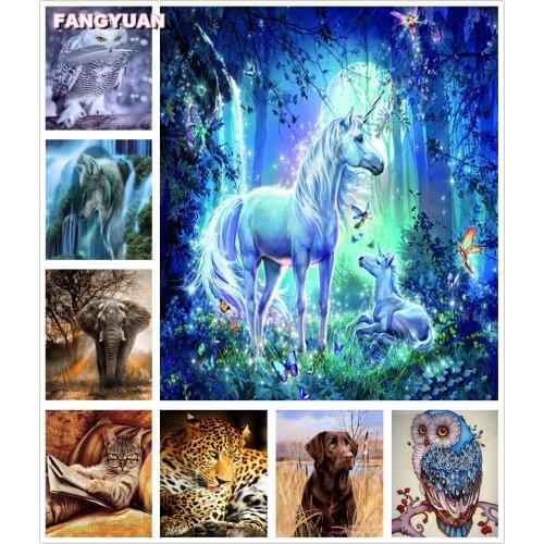 Elephant Owl 5D Diy Diamond Painting Accessories Animal Full Drill Diamond Embroidery Mosaic Cross Stitch Kit Home Decoration
