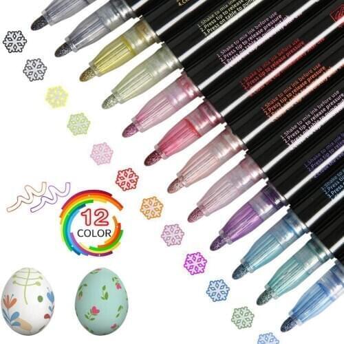 8/12 Colors Set Double Lines Outline Pen Art Marker Diy Out line Pens Creative Activity for Children Drawing Painting Doodling