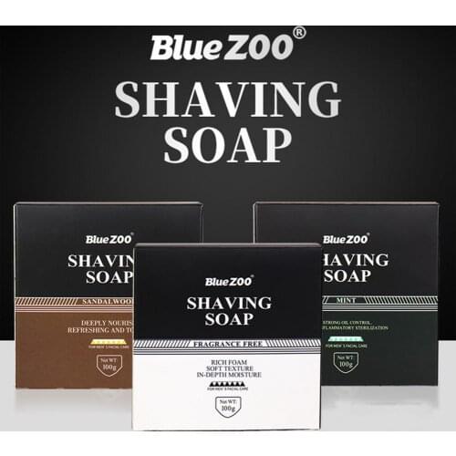 100g Li-corice Extract Men Beard Shaving Handmade Soap Cream Foaming Lather For Razor Barber Salon Face Cleaning Tool