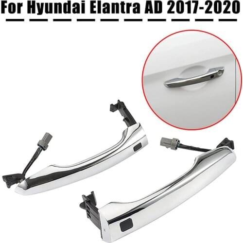 Car Front Exterior Door Handle for Hyundai Elantra AD 2017-2020 Front Left Right Smart Key Door Handle Replacement Chrome