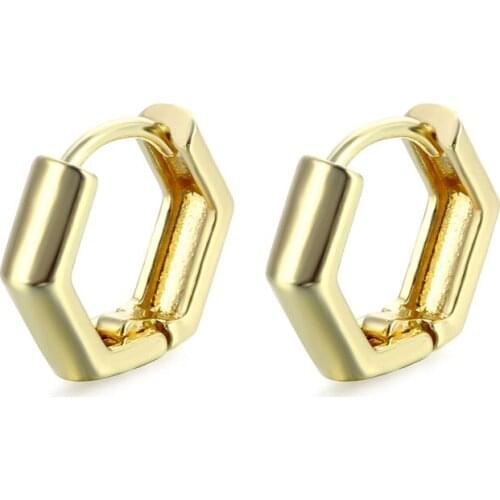 The Latest Version Of Geometric Simple Metal Style Hoop Earrings For Women Gold Elegant Smooth Earrings Minimalist Jewelry 2021