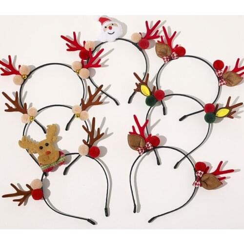 Kids Adult Christmas Xmas Novelty Headband Hat Costume Hair Clip Reindeer Santa Accessories