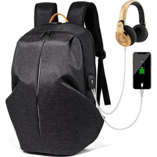 Men Multifunction USB Charging 17 Inch Laptop Backpacks Origami Pattern Men Women Backpack School Bags Teenagers Mochila Black