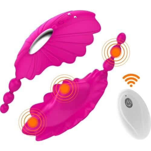 Sex Toys Silicone 10 Speed Wireless Remote Control Bee Invisible Wear Butterfly Female Flirting Masturbation Device For Adult