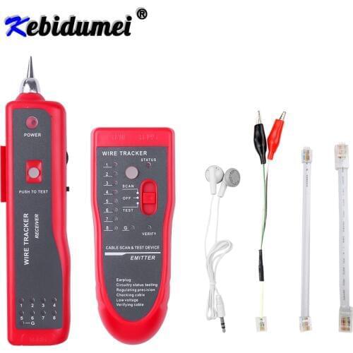 New RJ11 RJ45 Cat5 Cat6 Telephone Wire Tracker Tracer Toner Ethernet LAN Network Cable Tester Detector Line Finder Red Color