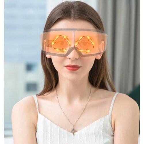 Smart Electric Eye Massager Heated Air Pressure Vibration Eye Massager Foldable Bluetooth Music Sleeping Mask for Eyes Care Tool