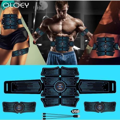 USB Rechargable Abdominal Muscle Stimulator Total ABS Fitness Equipment Training Gear Muscles Press Simulator Muscle Home Gym