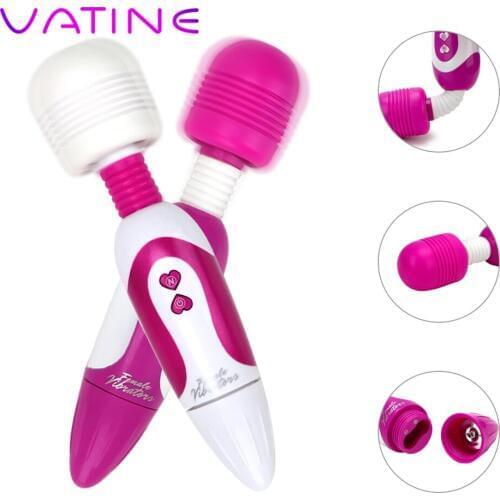 VATINE 30 Modes AV Stick Clit Stimulator Vibrator Vaginal Massage Stimulation Breast Massager Sex Toys for Women