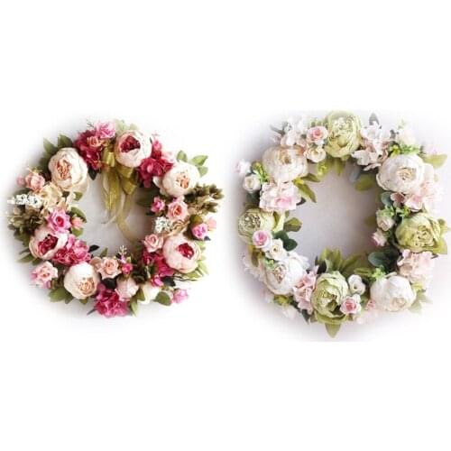 Large Peonies Wreath Front Door Wreath - Handcrafted Wreath for Home Wall Decor