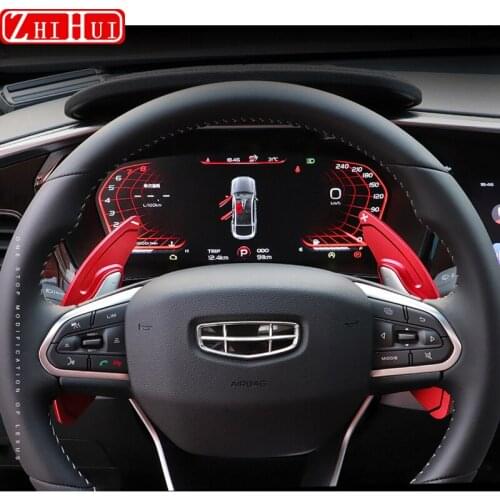 Aluminum alloy Steering Wheel Shifter Paddle Interior Extended Paddle For Geely Tugella Xingyue FY11 2019-2021 Accessories 2 PCS