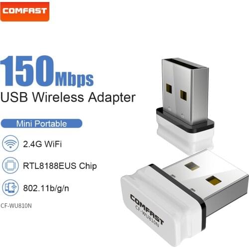 COMFAST Wifi Adapter 150Mbps Mini Wifi Dongle Pci-e Lan Network Card 2.4ghz Antenna Wi-fi Receiver Soft Ap Function CF-WU810N