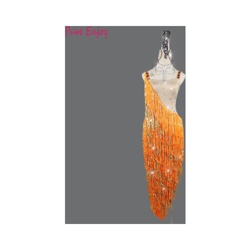 Women new Latin dance performance clothing competition clothing sexy professional custom high-end Latin dance tassel skirt