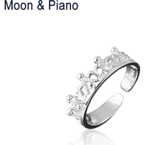 925 Sterling Silver Crown Open Ring Romantic Rings For Women Anniversary Gift Original Handmade Design New Sweet Birthday Gift