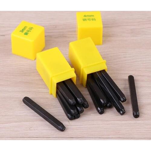 1Box/Set Metal Leather Stamping Kit Steel Numbers Stamp Punch Tools Letter Set