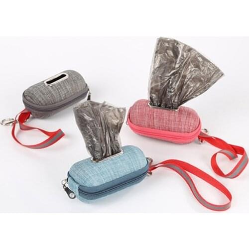 1PC New Portable Pet Dog Poop Bag Dispenser Pick-Up Bags Holder with Rope Cleaning Waste Garbage Box
