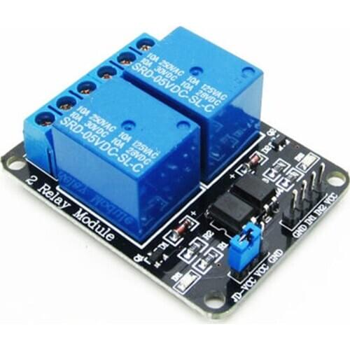 1pcs 2-channel New 2 channel relay module relay expansion board 5V low level triggered 2-way relay module