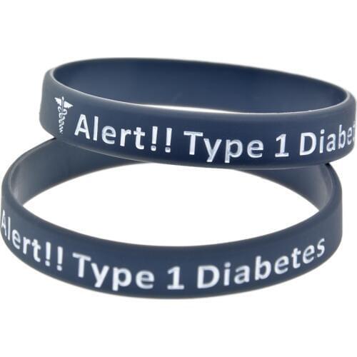 1PC Type 1 Diabetes Insulin Dependent Silicone Bracelet for Daily