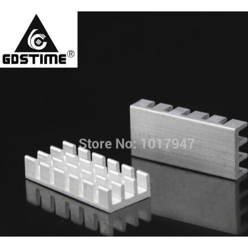 1000Pieces lot 25x11x10mm Thermal Adhesive Pad Extrude Aluminium Heat Sink Radiator
