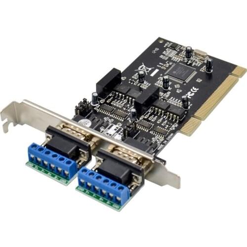 2 Port Adapter PCI To RS422 RS485 Converter PCI 2S DB-9 Pin Built In Industrial Communication Card Chip Asix MCS9865 Expansion
