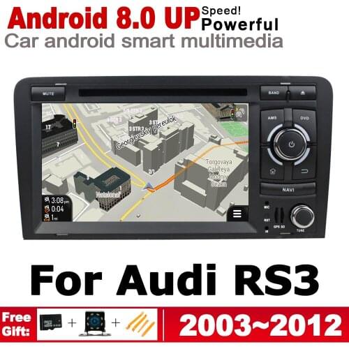 7" HD IPS DSP Stereo Android 8.0 Up Car DVD GPS Navi Map For Audi RS3 8P 2003~2012 MMI 2 DIN Multimedia Player Radio WiFi System