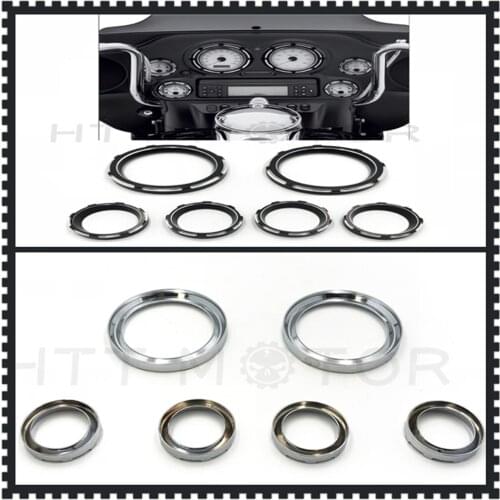 Aftermarket Free Shipping Motorcycle Parts Instrument Board Burst Gauge Bezel For Harley Electra Glide FLHTC FLHTCU FLHT BLACK