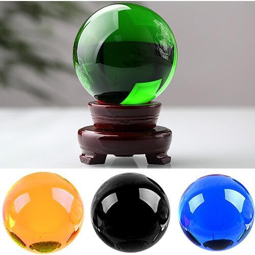 Colorfull Quartz Obsidian Clear Glass Enlarge Photography Ball Healing Sphere Props Gifts Toy Craft Feng Shui