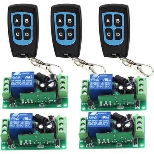 DC12V Wireless Remote Control Switch RF Remote Switch Receiver + Transmitter 315MHZ /433Mhz SKU: 5149