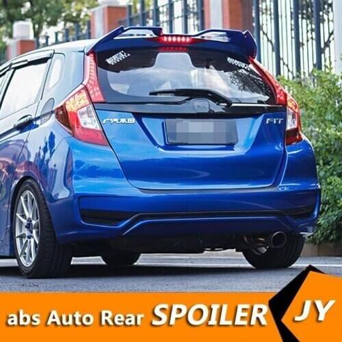 For HONDA FIT Spoiler 2018-2019 jazz spoiler OXK High Quality ABS Material Car Rear Wing Primer Color Rear Spoiler