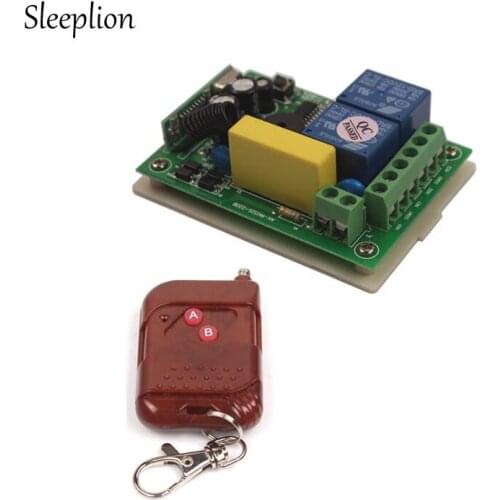 Sleeplion AC 220V 2 channel Wireless Switch 1 Receiver+1/2/3 Transmitter Remote Control