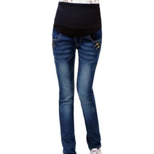 Maternity Jeans For Pregnancy Clothes Special Offer 2018 Elastic Waist Denim Pants For Pregnant Women Skinny Jeans