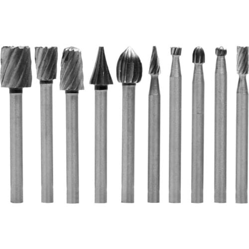 10pcs Rotary File Electric Grinding Polishing Head Engraving Cutter Wood Tool