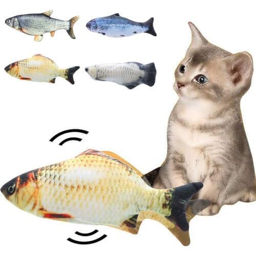 30CM Electronic Pet Cat Toy Electric USB Charging Simulation Fish Toys for Dog Cat Chewing Playing Biting Supplies