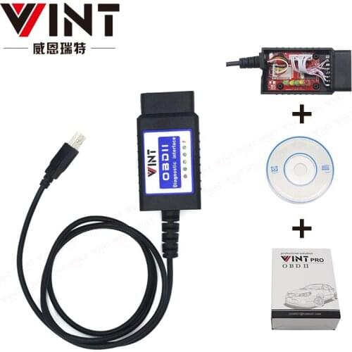 ELM327 USB CH340+25K80 Chip V1.5 OBD2 Scan Tool Auto Diagnostic Scanner VINT