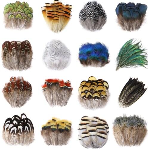 Pheasant/Chicken/Turkey/Peacock Feather Earring Accessory 3-20cm Plumes Jewelry Making Decoration Feathers For Crafts Wholesale