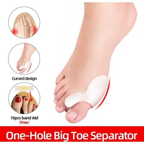 Big Toe Corrector Adjustable 1-2 Toe Hallux Valgus Orthopedic Pain Relief Silicone Pads Foot Massage Care