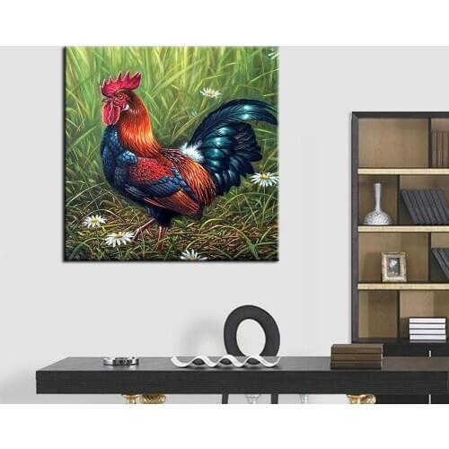 Full Square/Round 5D DIY Diamond Painting Rooster Mosaic picture of Rhinestones Diamond embroidery animal home decoration FG1700